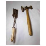 Antique Meat Tenderizer, Antique Hair Crimper