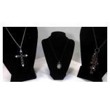 3 Long Fashion Jewelry Necklaces - Light Purple