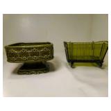 EO Brody Pottery A-1514 Green Square Planter
