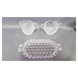 Fostoria American Clear Glass Cubist Small Creamer