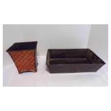 Industrial Metal Tray, Square Metal Planter
