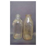 EMPTY Quart Size Clear Glass Bottles