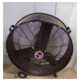 30" High Velocity Drum Fan Has 2 Wheels POWERS ON