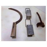 Galvanized Metal Cistern Cups, Sickle