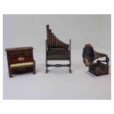 3 Die Cast Metal Pencil Sharpeners - Play Me Piano