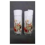 2 Coca-Cola Christmas Clear Drinking Glasses