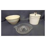 McCoy Oven Proof USA Mixing Bowl, Clear Glass