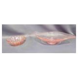 Pink Depression Glass Candy Dish, Fortune Pink