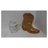 1976 Frankoma Pottery Uncle Sam Toby Mug