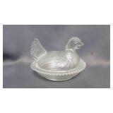 Indiana Glass Hen On Nest Covered Dish