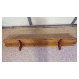 Finished wood Hanging Wall Shelf
