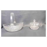 Mikasa Glass Basket W/Acrylic Handle, Clear Candy