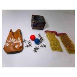 TOYS: Vintage Metal Slinky Original Box, OLD Jacks