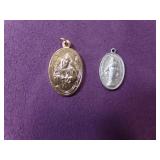 Gold Tone Necklace Pendant Lady of Mt. Carmel