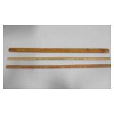3 wood Advertising Yard Sticks-36" Noble