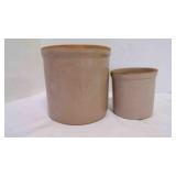 2 Terra Cotta Crocks - Few Scrapes