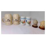 3 Pair of Porcelain Salt & Pepper Shakers No