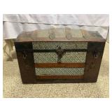 Antique Dome Top Streamer Storage Chest/Trunk