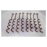 8 Steel Corkscrew Pickets Stakes
