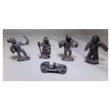 4 Vintage Unpainted Metal D&D