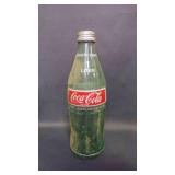 33.8 Fl Oz 1 Liter Green Glass Coke Bottle w/Cap
