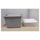 2 Small Sterilite Totes W/Lids