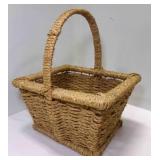 Rectangle Rattan Wicker Braided Basket w/Handle