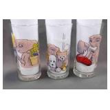 3 1982 Pizza Hut ET The Extra-Terrestrial Glasses