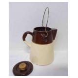 McCoy Stoneware Coffee Pot W/Metal Handle