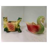 Small Shawnee USA Pottery Planter "Two Asian Men