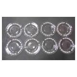 8 Anchor Hocking White Gooseberry Pattern Plates