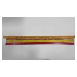 4 wood Advertising Yard Sticks-39" Dale Wilson