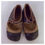 Antique Baby Shoes Brown Leather By Twinkies