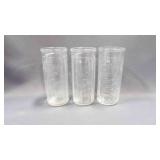 3 8 Oz Clear Glass Baby Bottle Embossed Rabbit