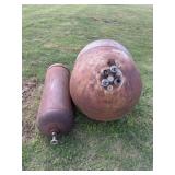 2-Used propane tanks.