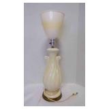Off White Ceramic Table Lamp Plastic Top
