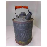 1 Gallon Galvanized Gas Can No Lid for Spout