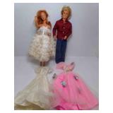 2 Mattel Dolls w/ Genuine Barbie Clothes