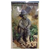 Little Fireman Flower Bed Fountain