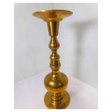 Mid Century Hollow Brass Candle Stick 12" Tall