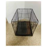Black Metal Animal Crate, Door has 2 locks