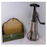 Vintage Metal Wall Hanging Recipe Box w/Measuring