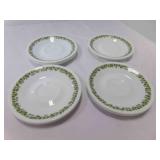 12 6" Saucers Corelle Spring Blossom Green Crazy