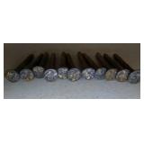 10 Vintage Railroad Date Nails - 