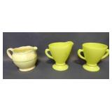 Hazel Atlas Ovide Chartreuse Milk Glass Creamer