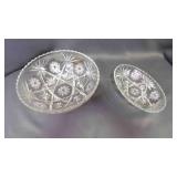 2 Anchor Hocking Star Of David Pattern-Bowl