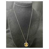 Sterling Silver chain necklace w/Buddha pendant