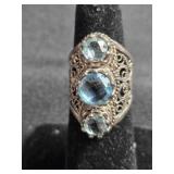 Sterling Silver ring w/3 stones