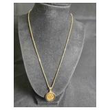 American Lady Liberty 2001 coin pendant
