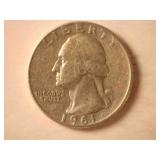 1961-D Silver Washington Quarter